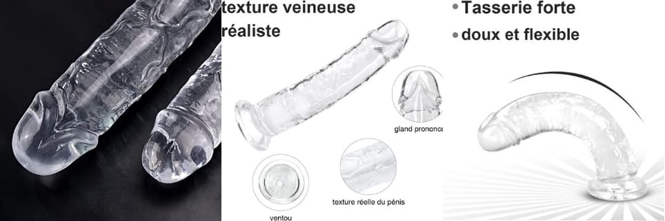 Umania – Gode Ventouse 20 cm Transparent